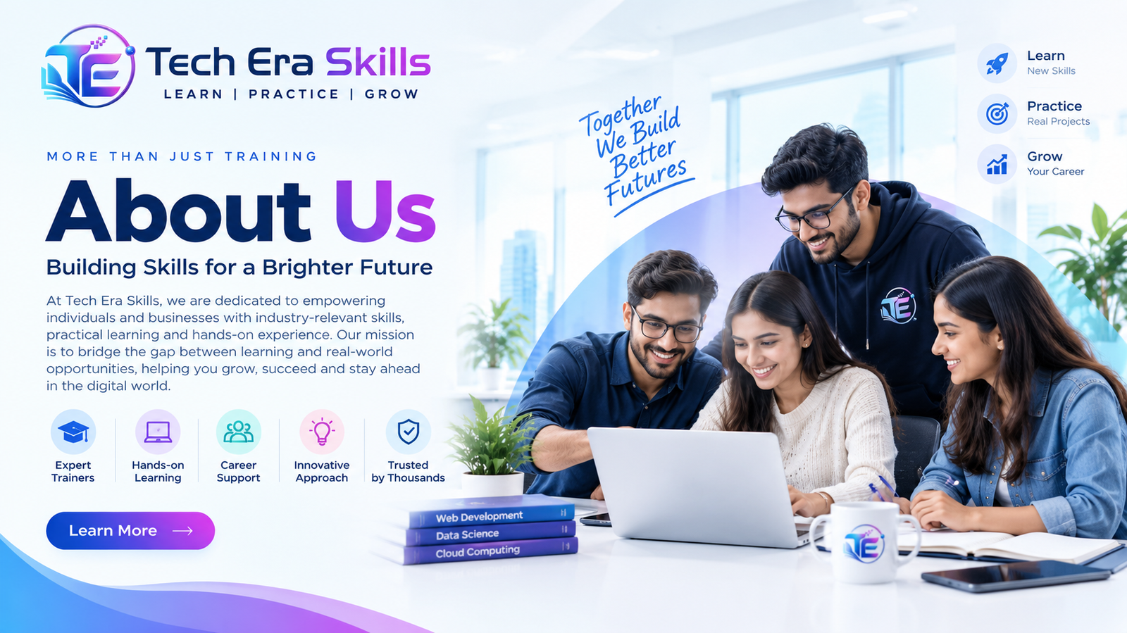 Students and professionals working together